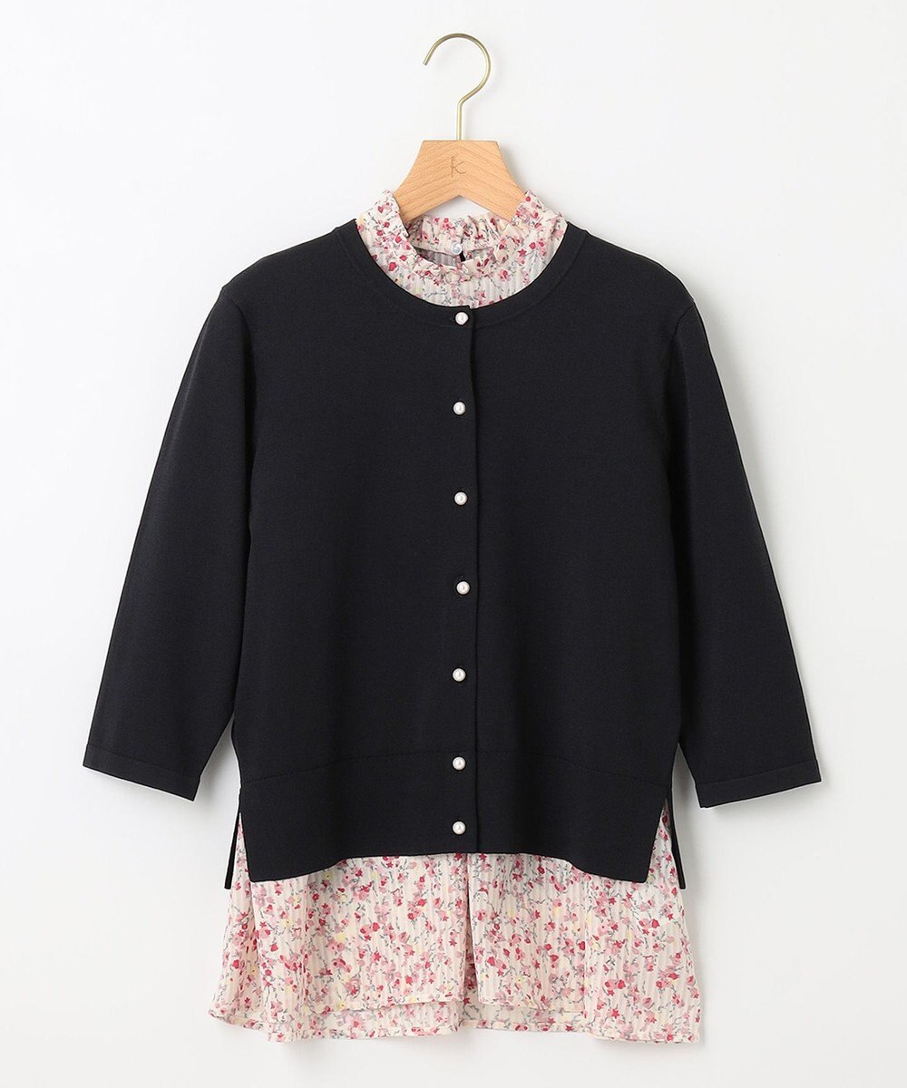 組曲 【WEB限定・2SET】フラワープリントアンサンブルニット 