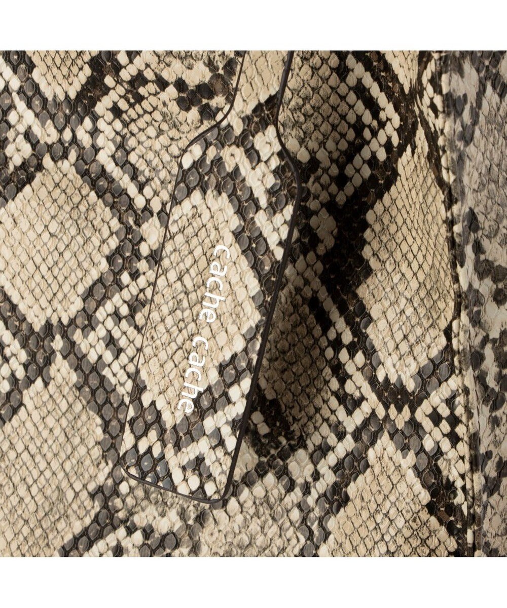 UNBILLION カシュカシュ cachecache / パイソン柄手提げトートS 