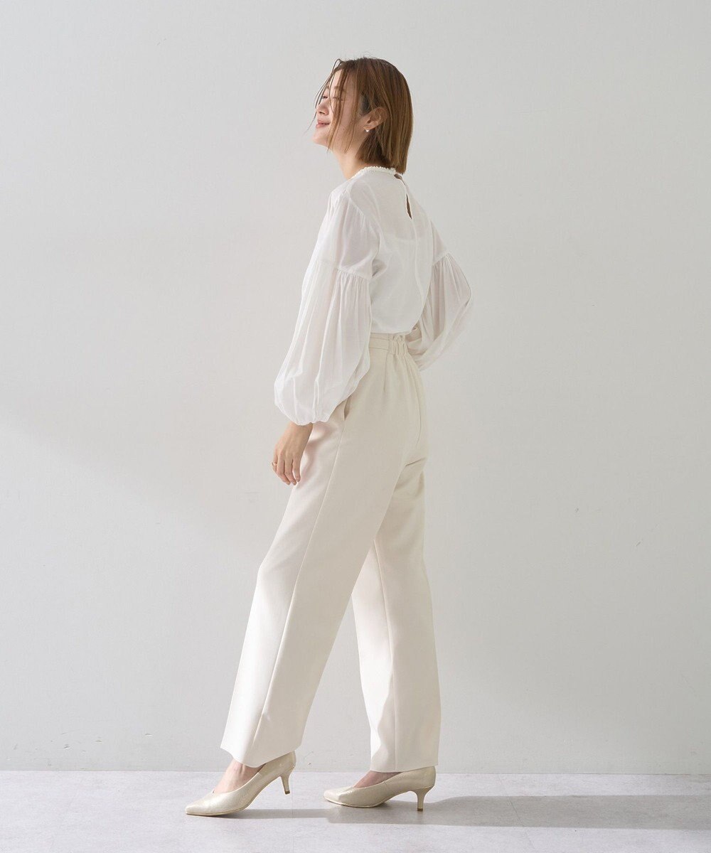 YECCA VECCA サイドベルテッドハイウエストパンツ 