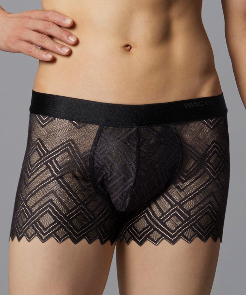 WACOAL MEN WACOAL MEN ボクサーパンツ 【レースボクサー】 フロント快適グラマラス 通気性(本体) 前閉じ 下着 メンズ WT3828 /ワコールメン 