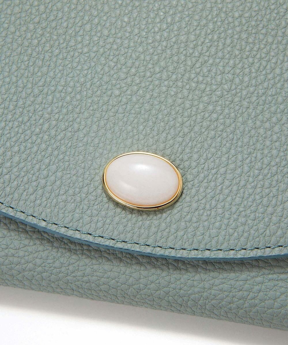 TOPKAPI 【TOPKAPI】gemdrops ジェムドロップ ミニエンボスレザー 天然石 二つ折り 財布 