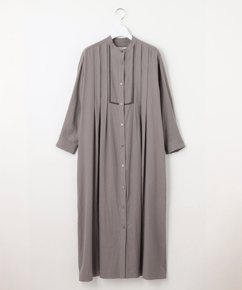 23区 【SLOW/一部店舗限定】ブライトリネン シャツ ワンピース 