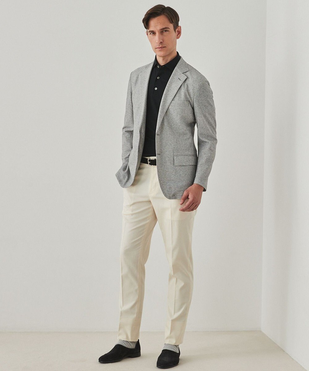 GOTAIRIKU 仕事で着られる綿パン【吸水速乾/ストレッチ/折り目加工】クールマックスコットンパンツ_ノータック（25年モデル） 