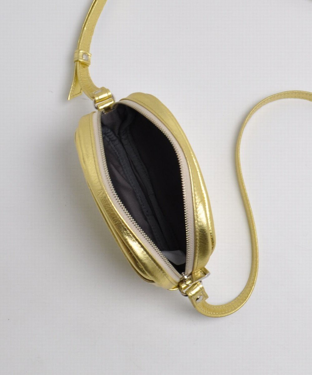 blancle メタリックレザー ラウンドショルダー 