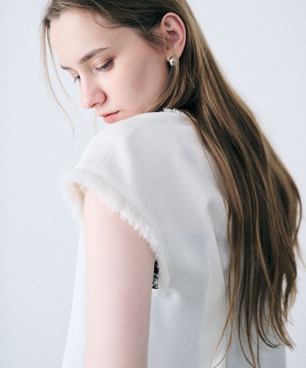 uncrave リネンライクツイル ジレブラウス 