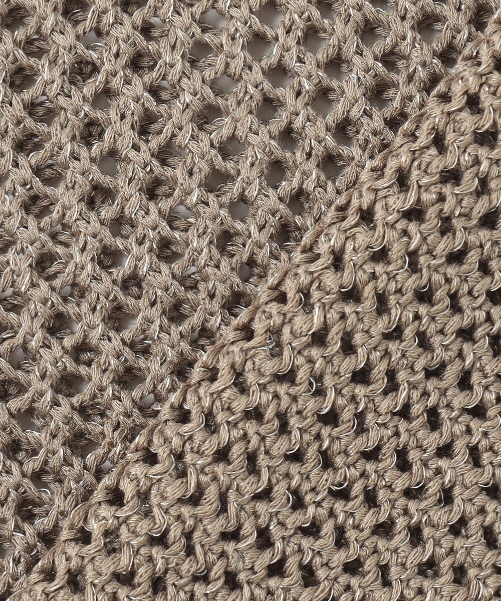 ANY L 【洗濯機可】ラメニットメッシュプルオーバー 