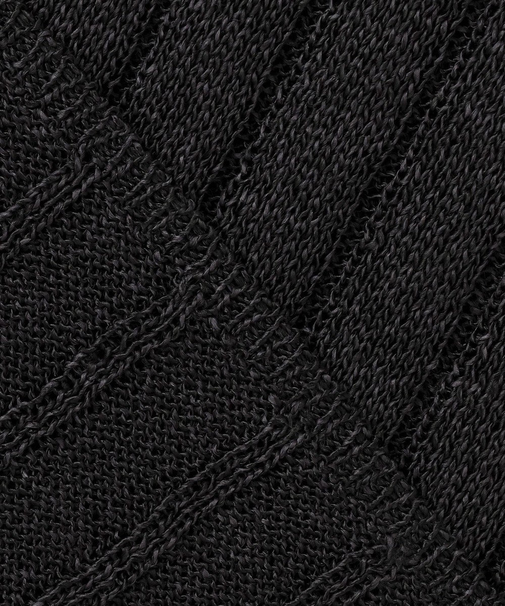 BEIGE， OPTICAL /  ペーパーヤーン Vネックリブニット 