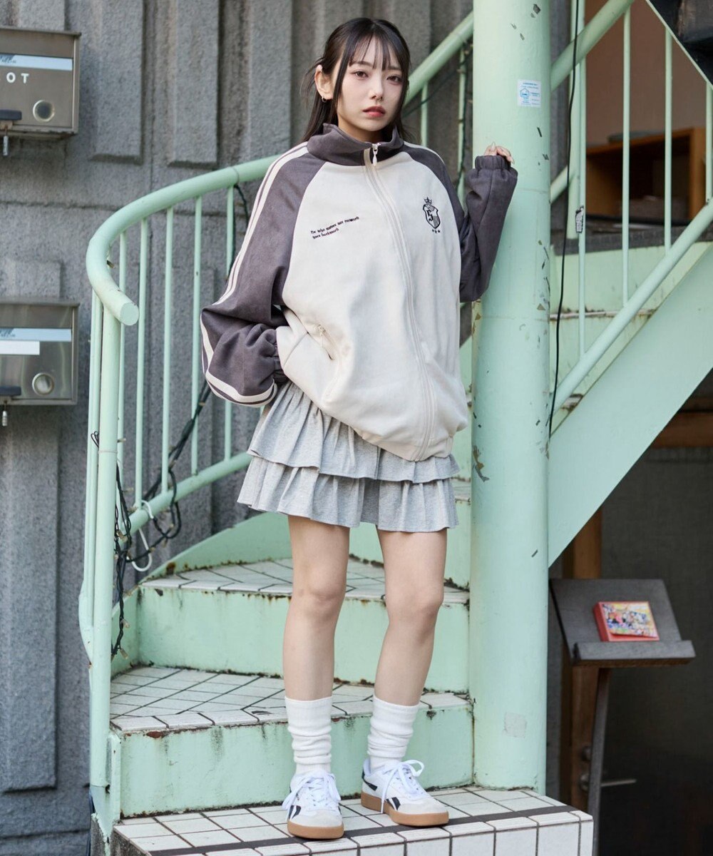 WEGO 【ユニセックス着用ITEM】フェイクスウェードトラックジャケット 
