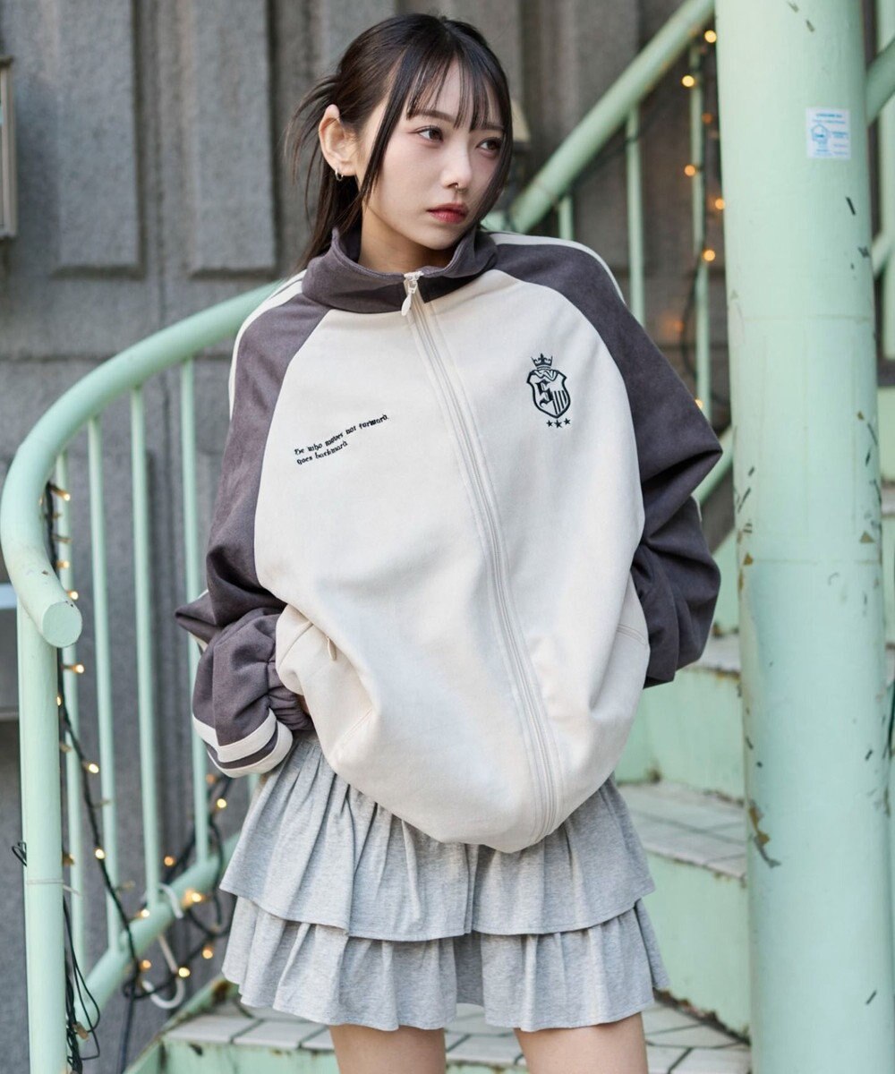 WEGO 【ユニセックス着用ITEM】フェイクスウェードトラックジャケット 