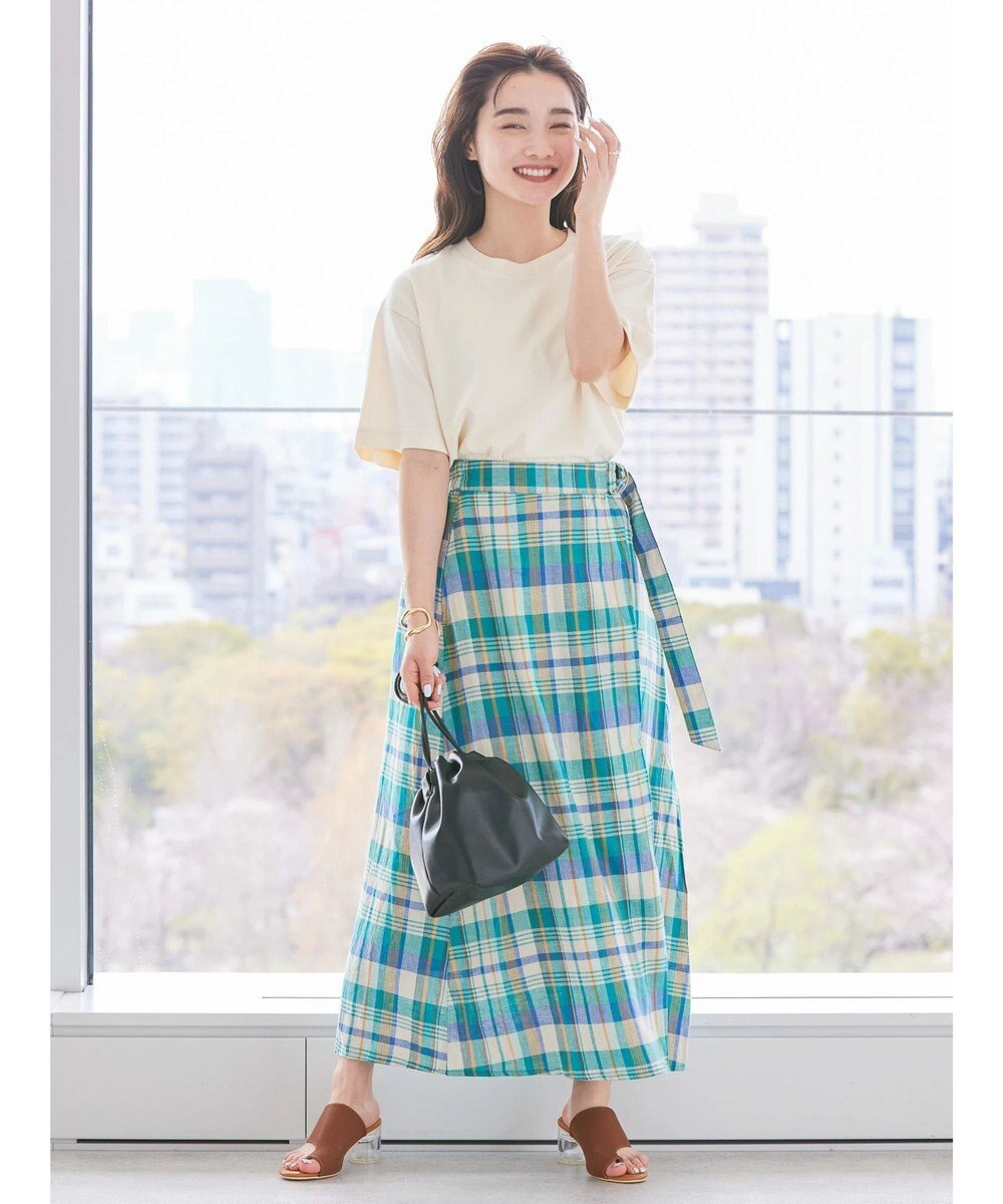 AMERICAN HOLIC ラップ風チェックスカート 