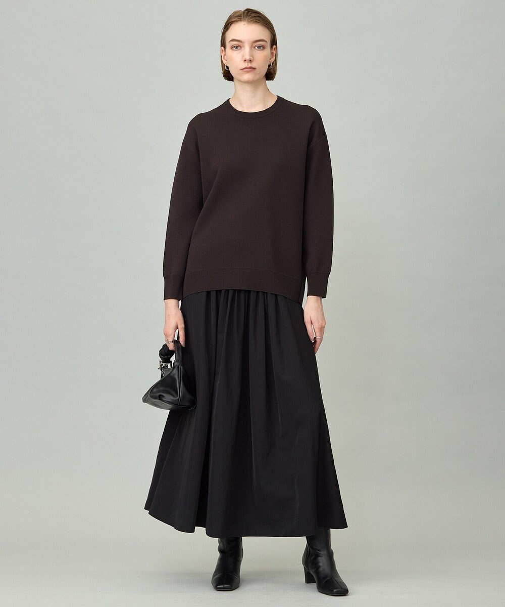 ICB L 【洗える】 シンセティックダブルフェイス ニットプルオーバー 