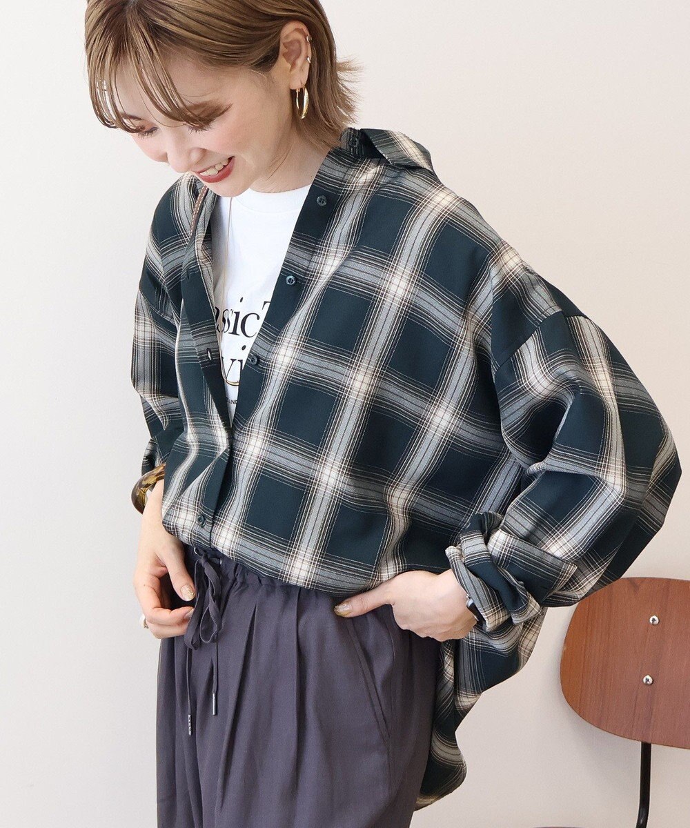 AMERICAN HOLIC イージーケアチェックシャツ【360°着こなしシャツ】 