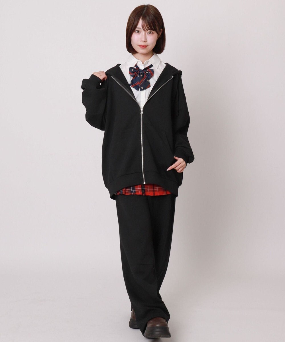 WEGO 【SCHOOLITEM/ウエストゴム】イージーストレートスウェットパンツ 