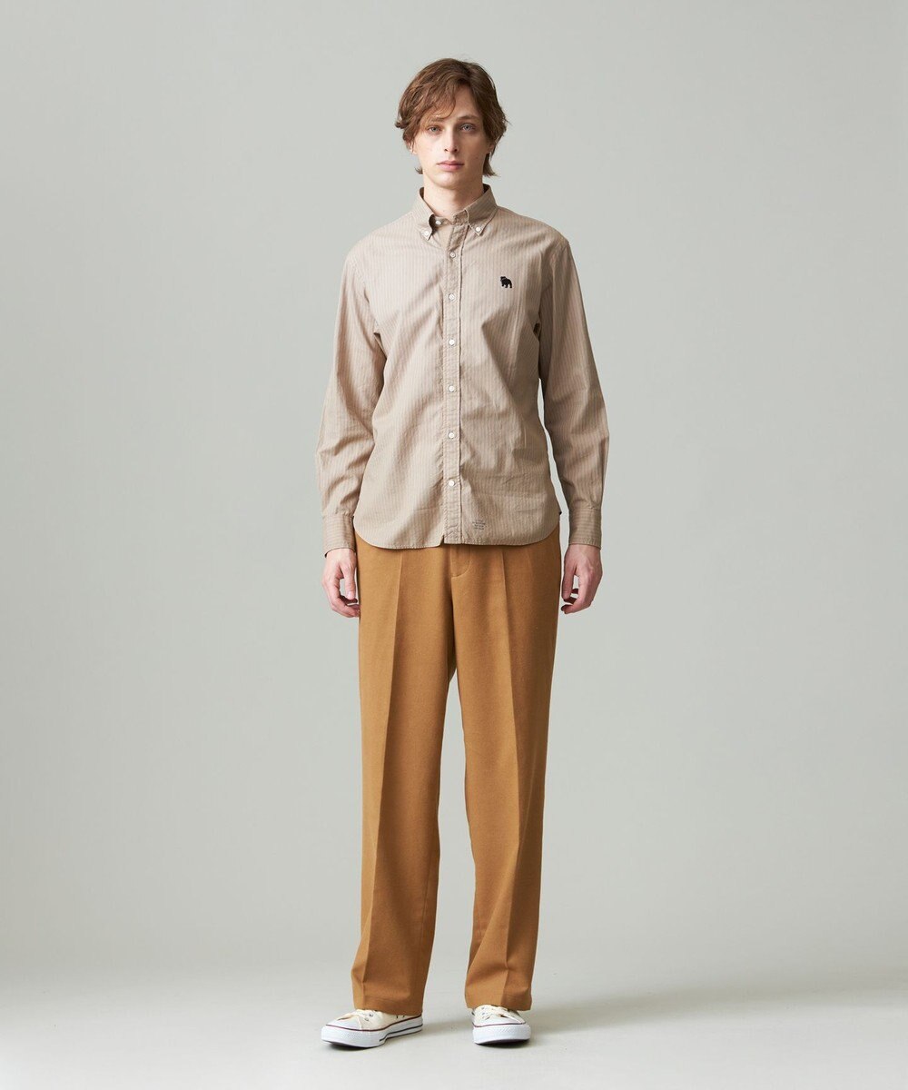 J.PRESS MEN 【大人気バックブル】オックスフォードストライプ チェック ガーメントダイ シャツ 