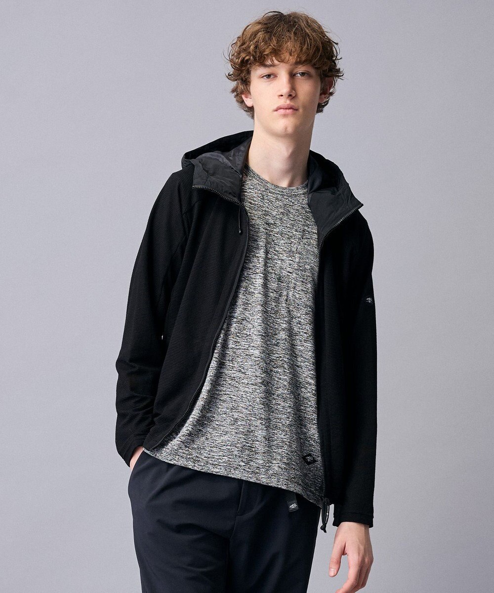 JOSEPH ABBOUD MOUNTAIN 【異素材コンビネーション】グリットワッフルアクティブパーカー 
