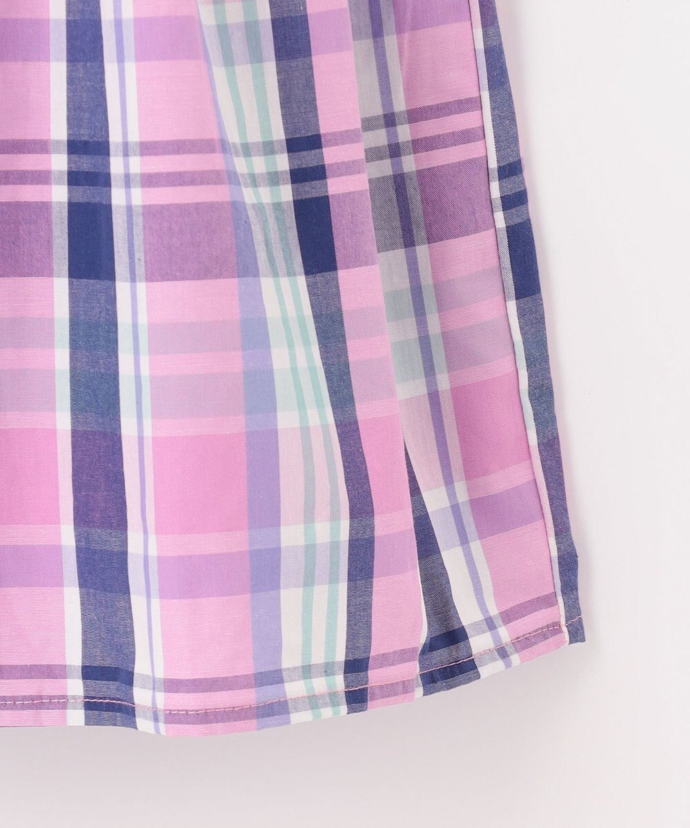 ANY KIDS チェック ドッキング ワンピース 