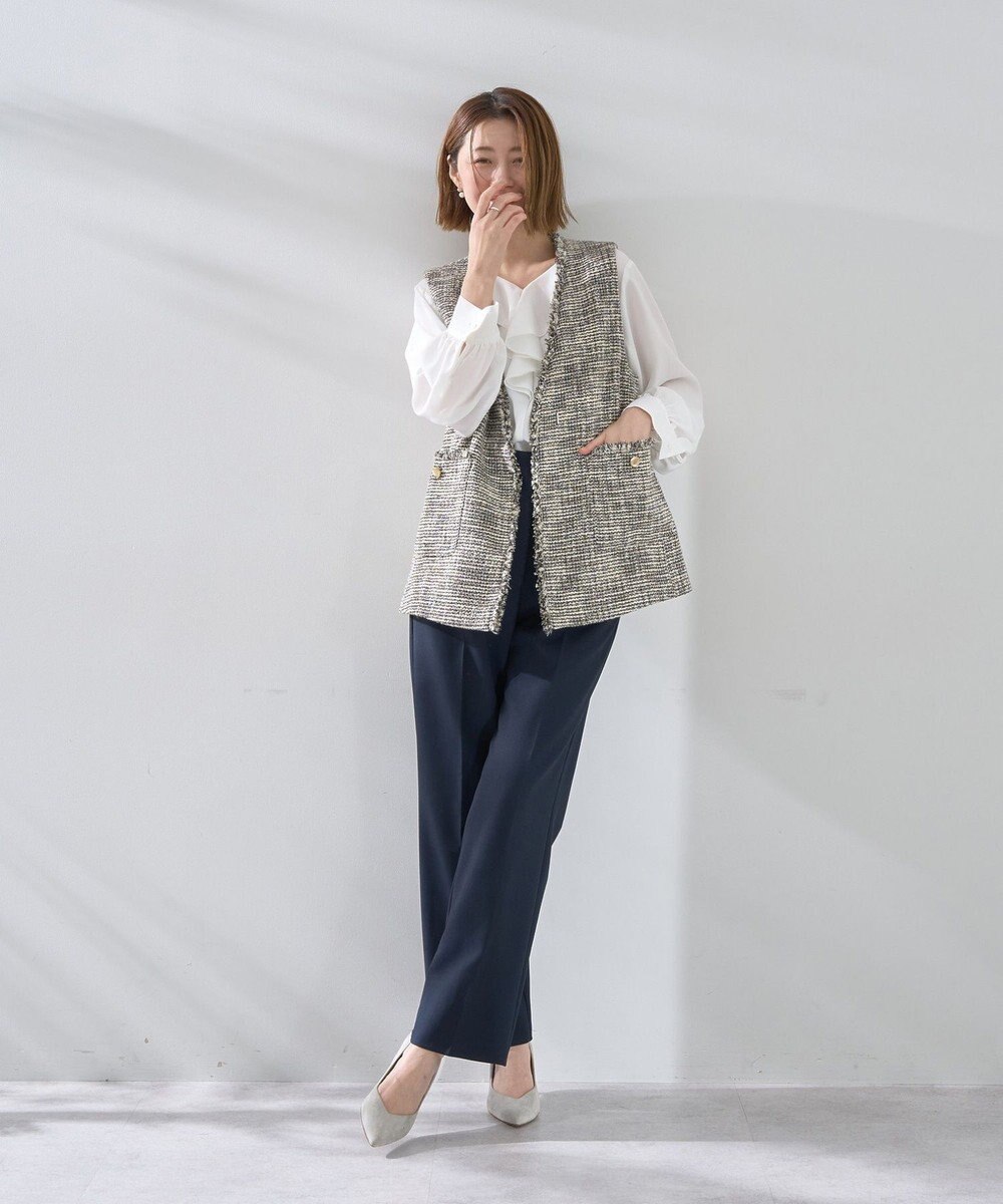 YECCA VECCA サイドベルテッドハイウエストパンツ 