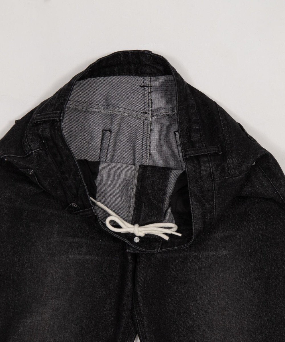 WEGO 【ユニセックス着用ITEM】シャーリングフレアデニムスキニーパンツ 