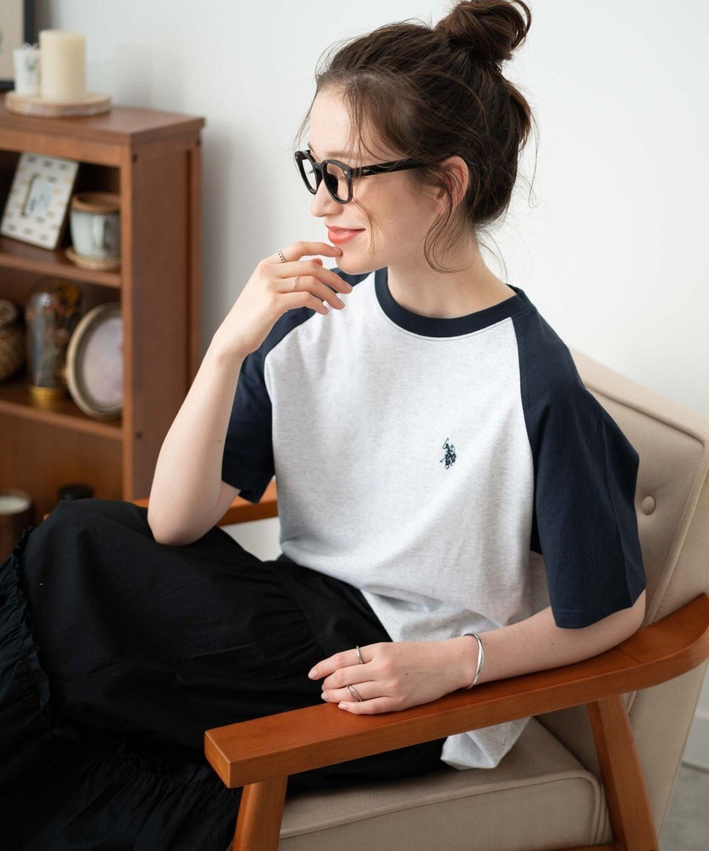 WEGO 【洗える/綿100%】USPOLOワンポイントTシャツ 