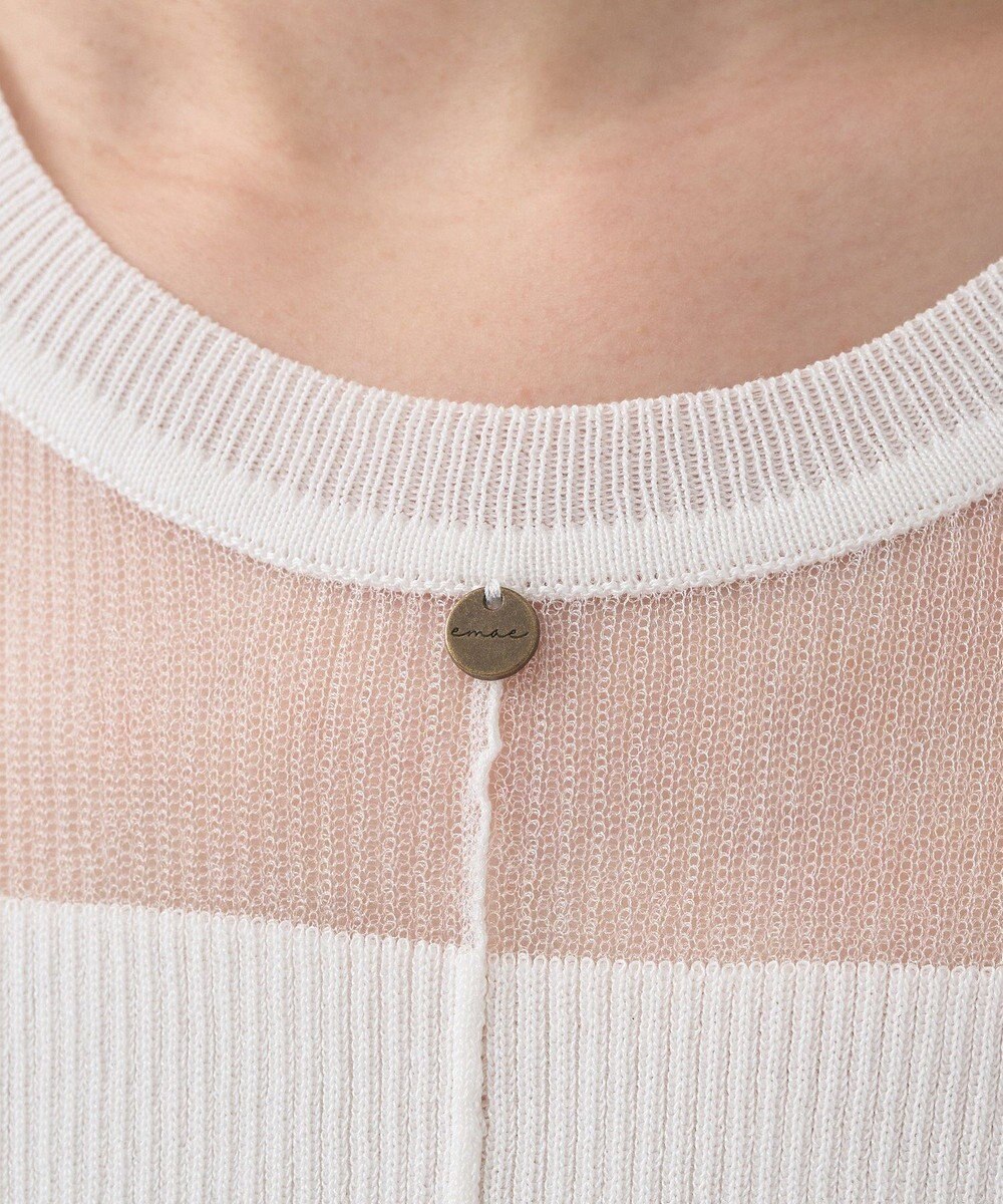 earth music&ecology シアーヨークニットプルオーバー 