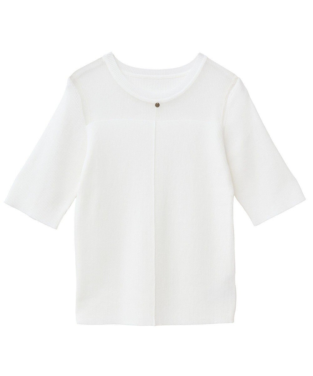 earth music&ecology シアーヨークニットプルオーバー 