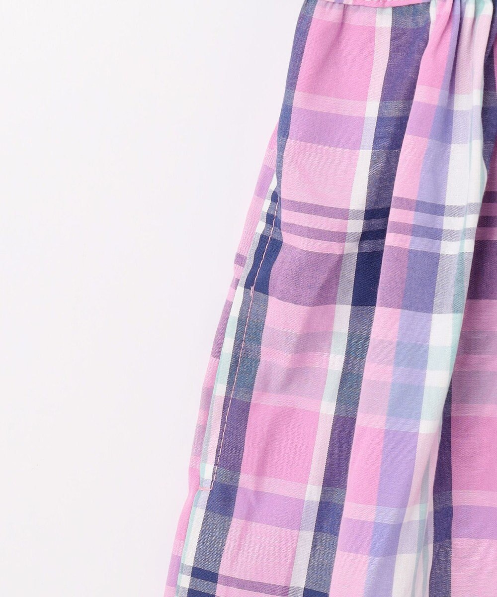 ANY KIDS チェック ドッキング ワンピース 