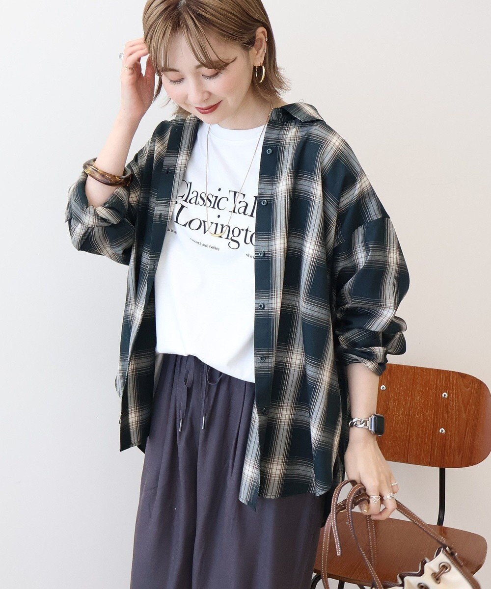 AMERICAN HOLIC イージーケアチェックシャツ【360°着こなしシャツ】 