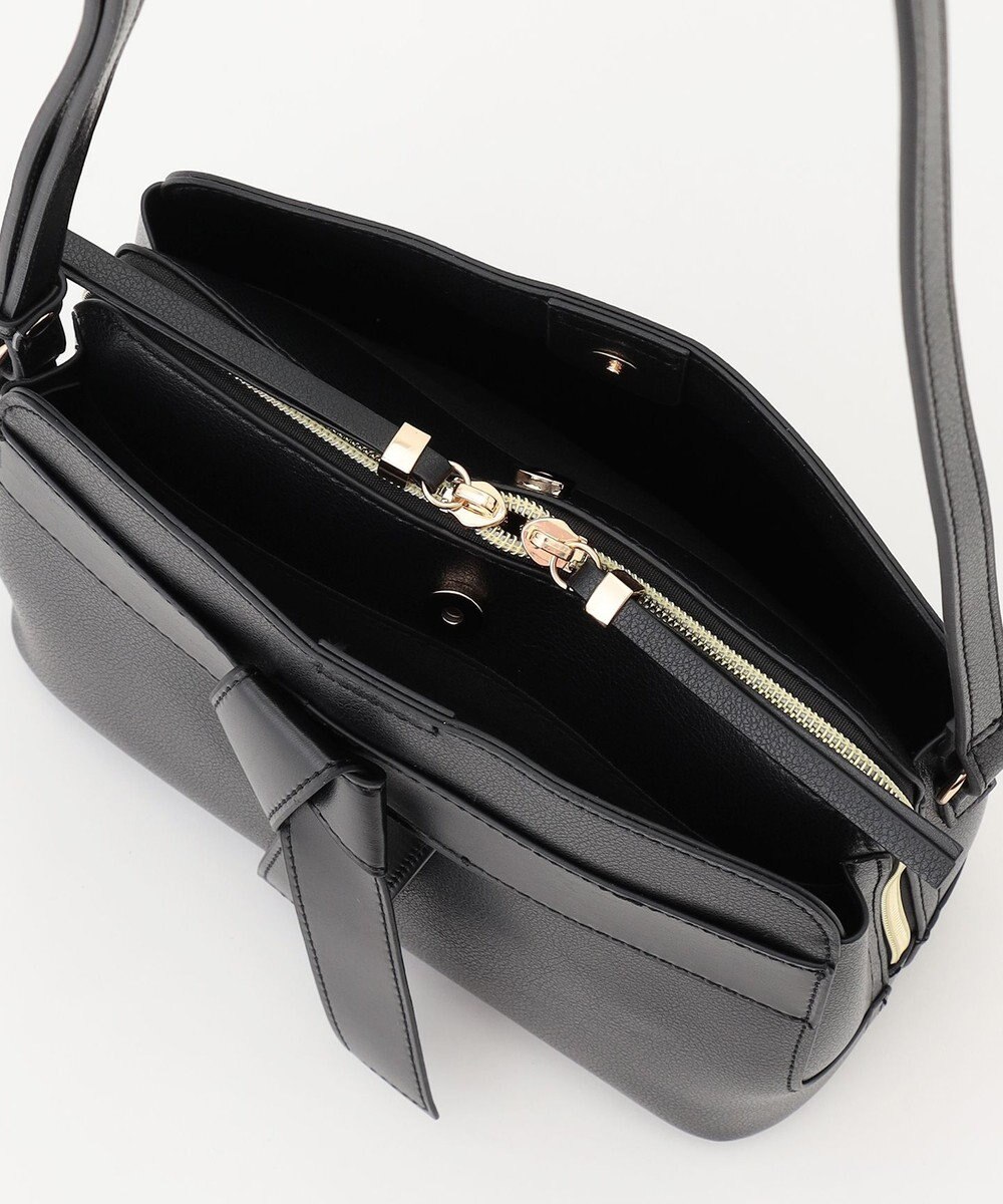 LA BAGAGERIE 【maison vert】 【超軽量・多収納】バイカラーリボンショルダーバッグ 