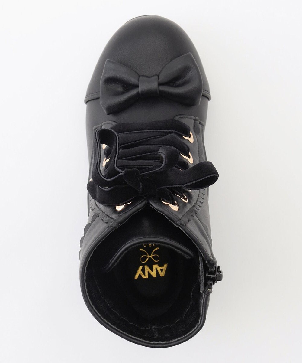 ANY KIDS リボン付き編み上げブーツ 