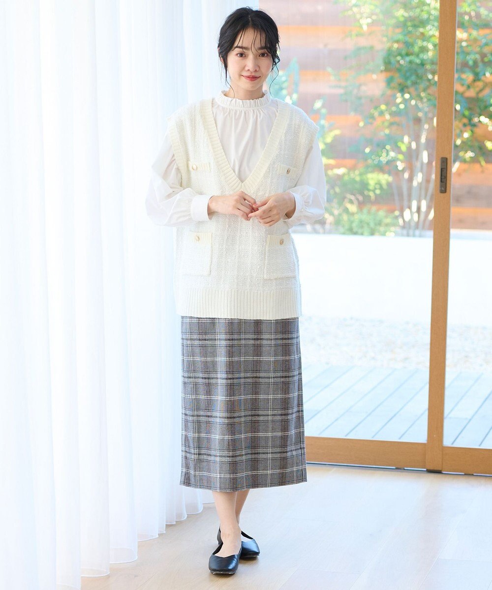 ANY L 【洗濯機可】ツイーディベスト 