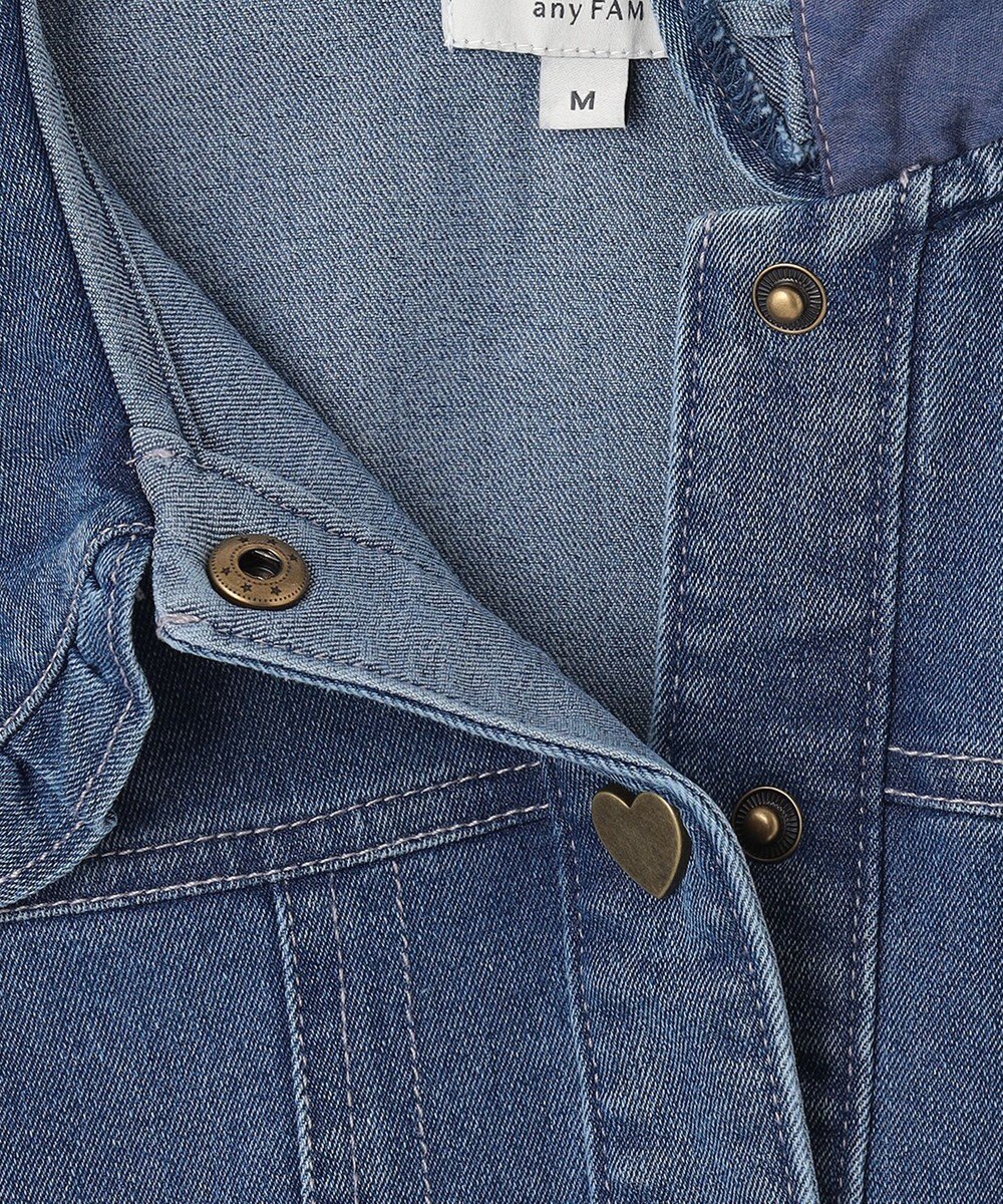ANY KIDS フリル 襟付き デニム ジャケット 