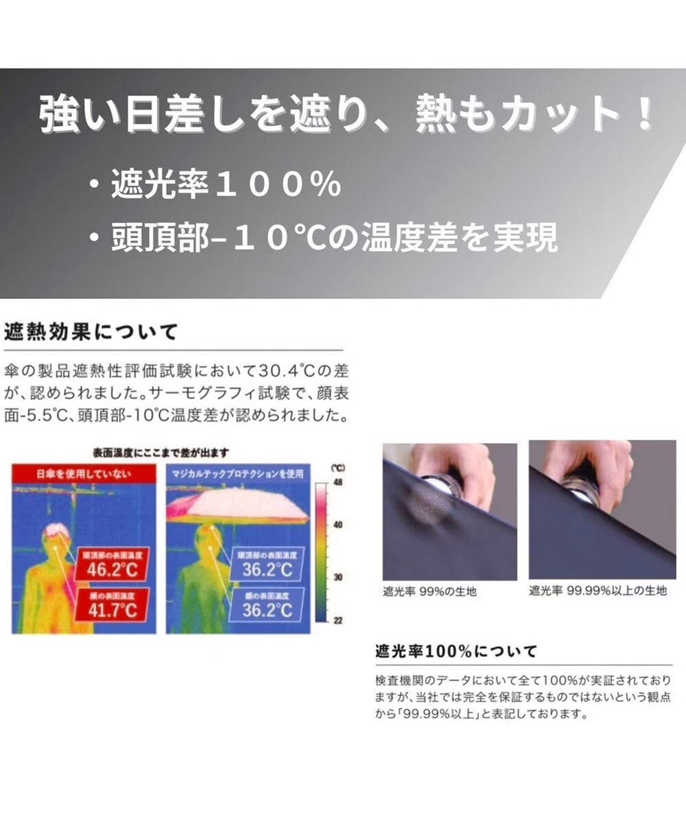 UNFILO 【マジカルテック×UNFILOコラボ】遮光率100％！ 晴雨兼用 日傘 