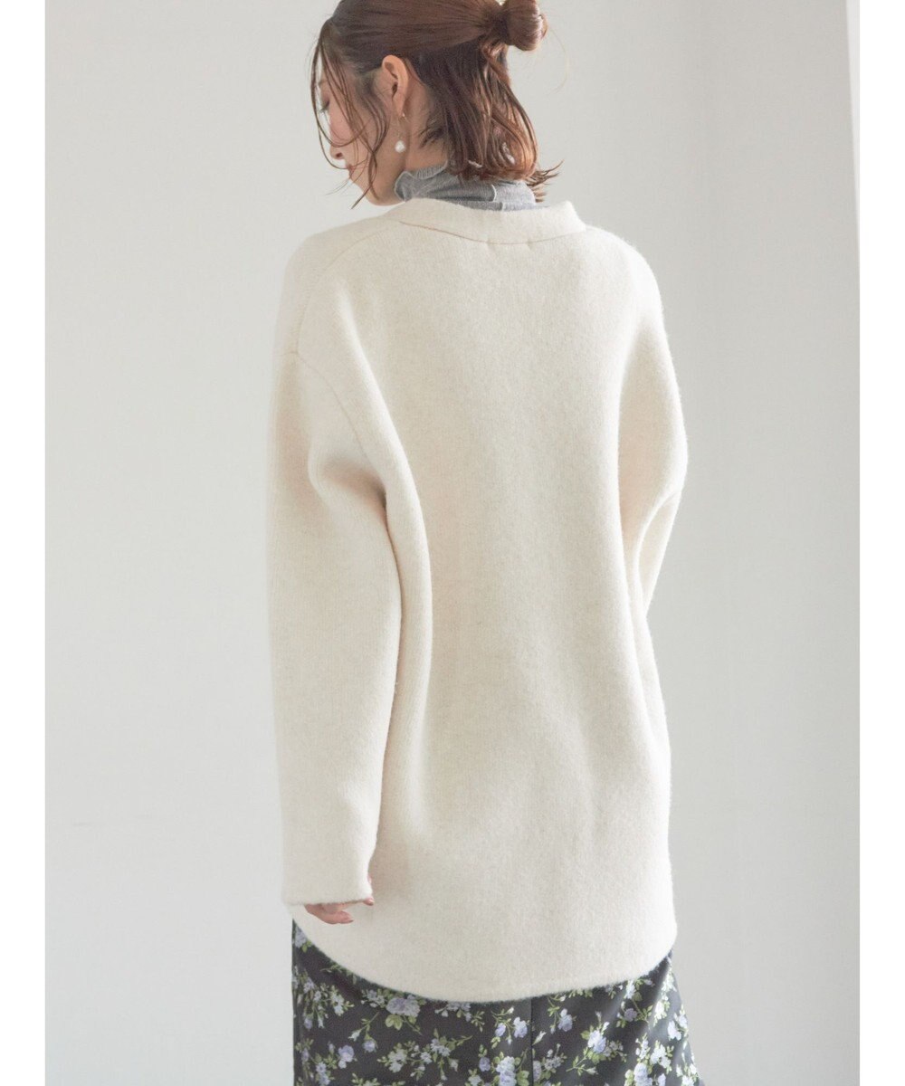 Te chichi 起毛ミドルVネックカーディガン 