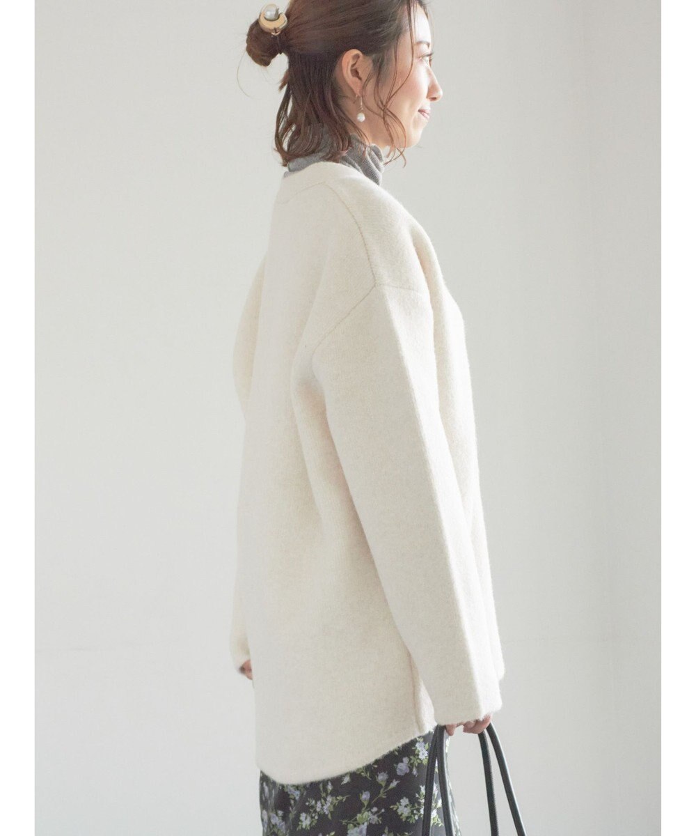 Te chichi 起毛ミドルVネックカーディガン 