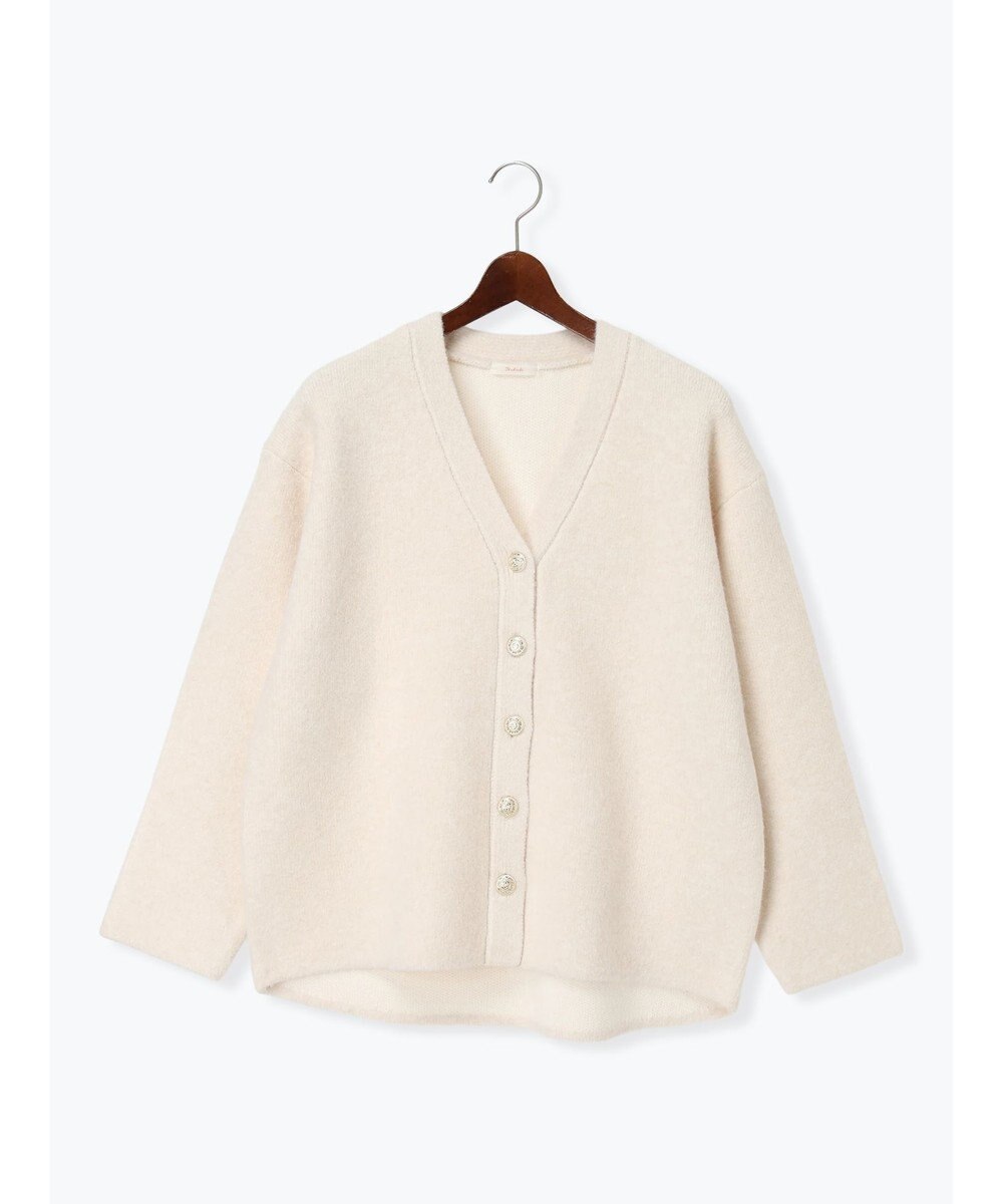 Te chichi 起毛ミドルVネックカーディガン 