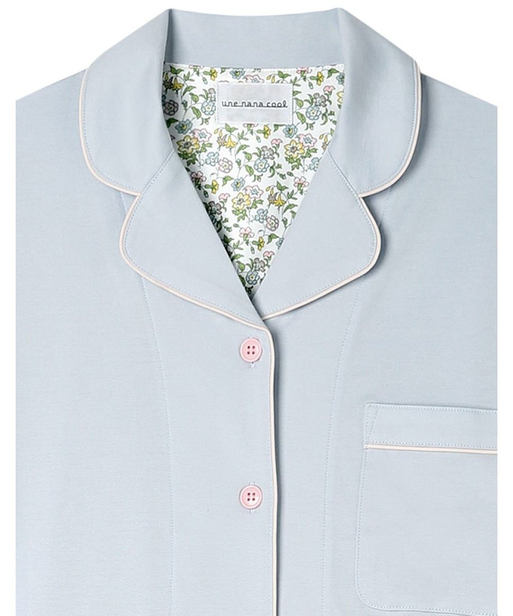 une nana cool 【綿100%】60/2 やわらか天竺 半袖開襟パジャマ MADE WITH LIBERTY FABRIC 