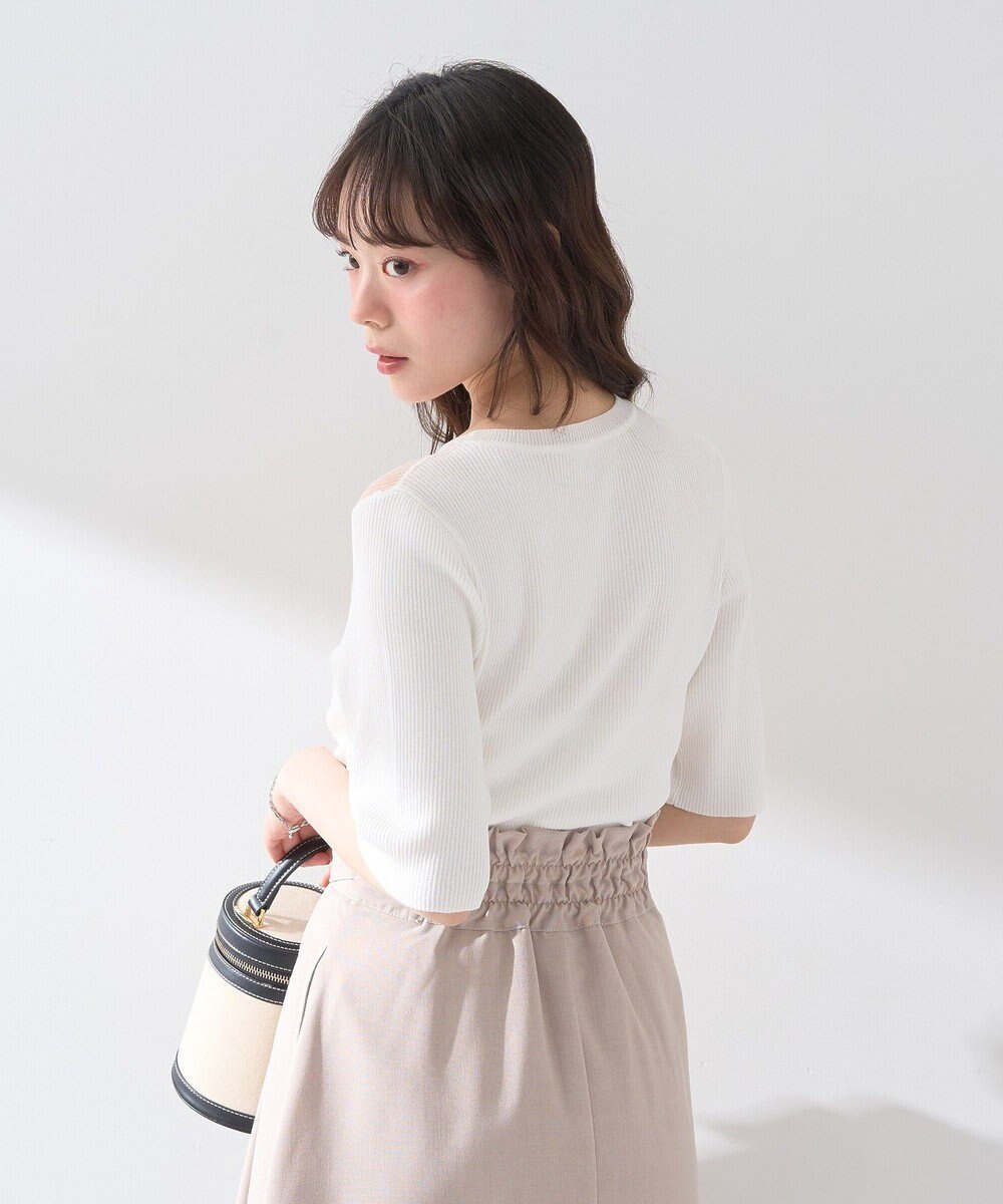 earth music&ecology シアーヨークニットプルオーバー 