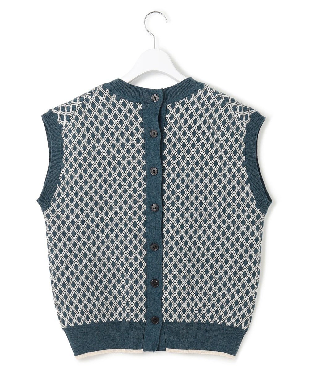 J.PRESS YORK STREET 【WOMEN】ANTI PILLING WOOL ジャガードニットベスト 