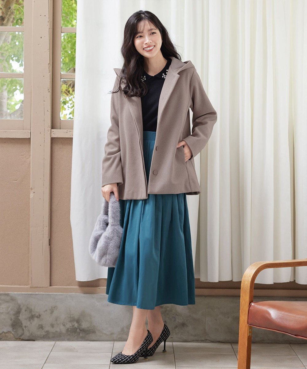 Tiaclasse フーデットショートコート 