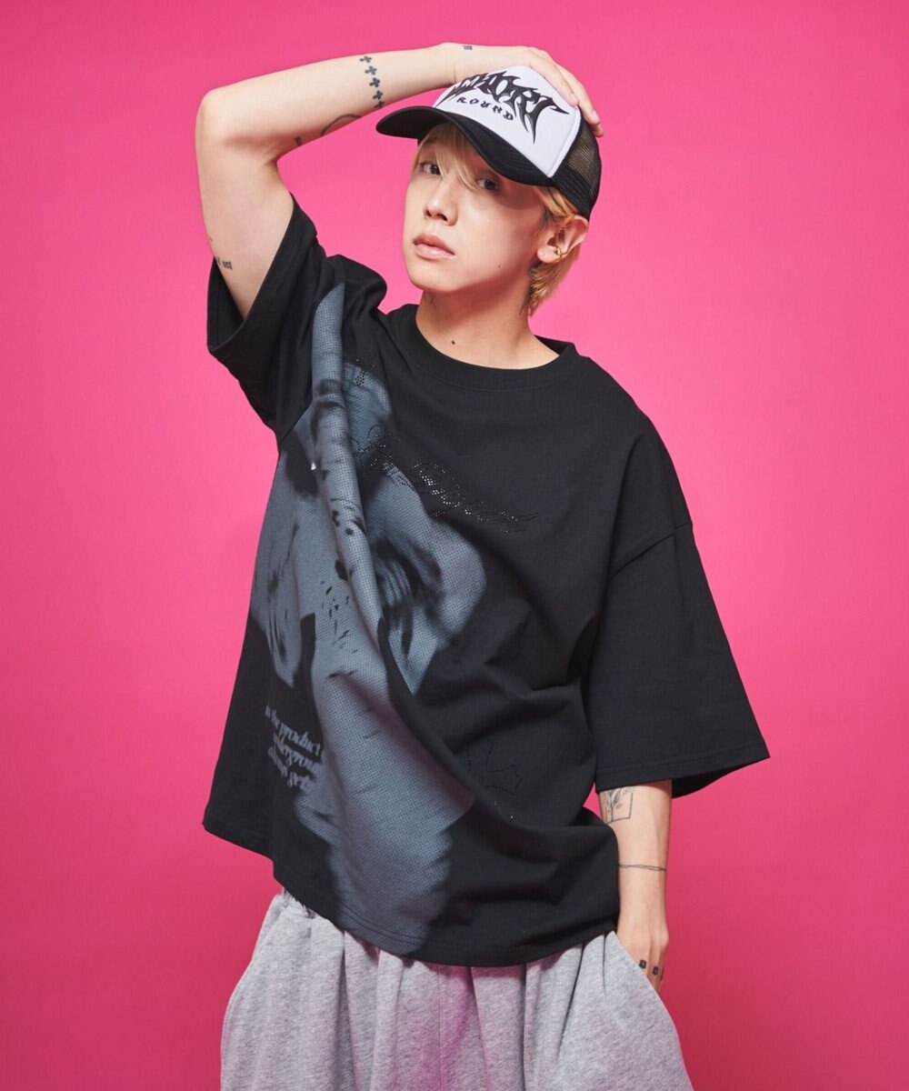 WEGO 【ユニセックス着用ITEM】ラインストーングラフィックT（SS） 