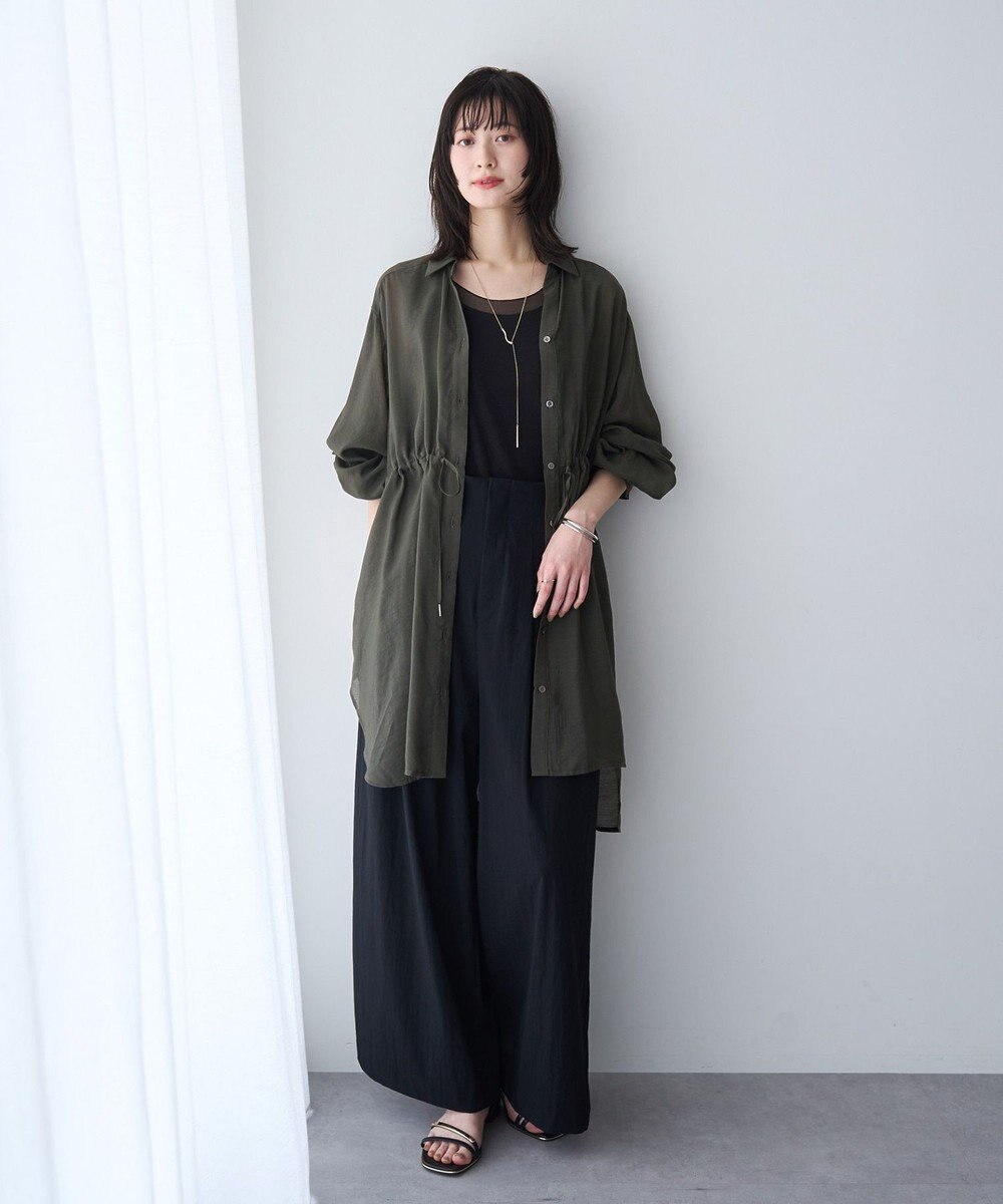 YECCA VECCA シアー2way袖バルーンチュニック 