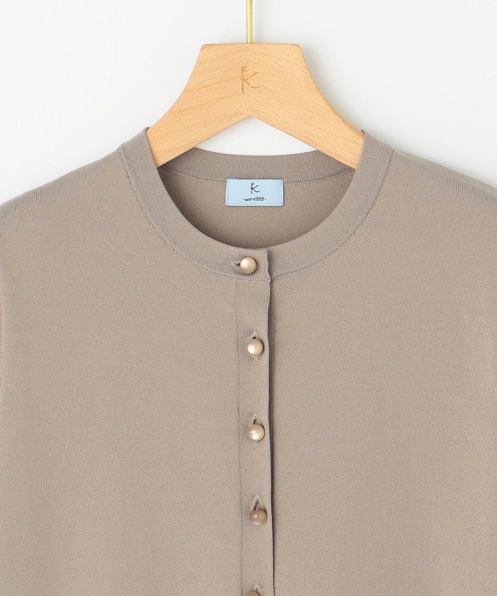 組曲 【洗える・6色展開】CANDYボタン 半袖カーディガン 