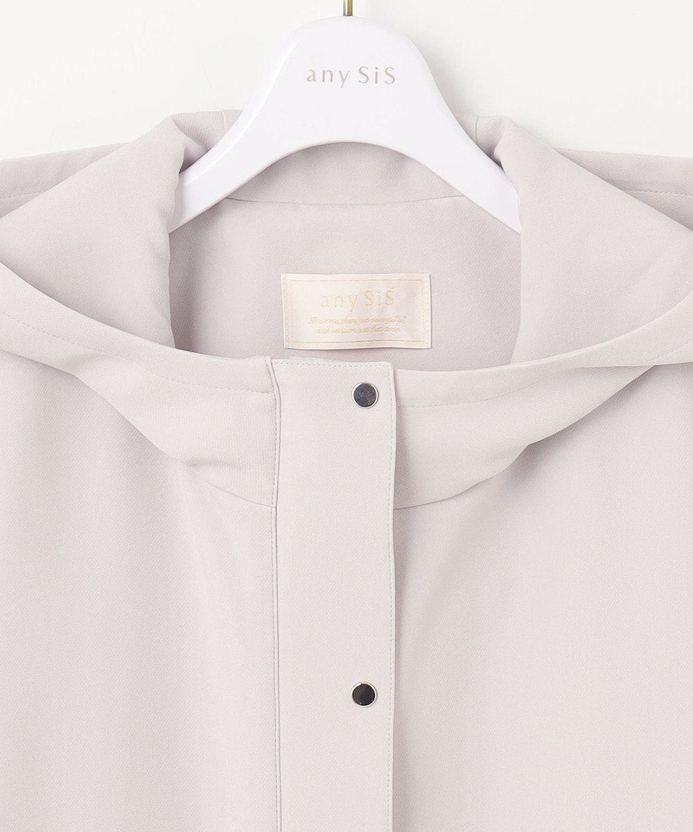 ANY SIS 【洗える】フーデットロング コート 