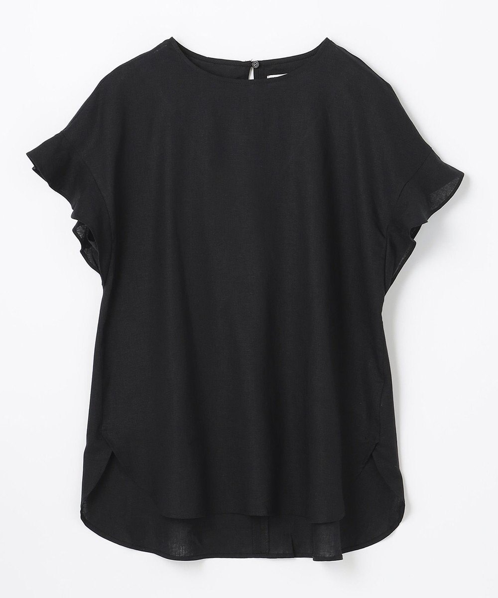 ANY 【洗える】ライトリネンクロスフレアスリーブ ブラウス 