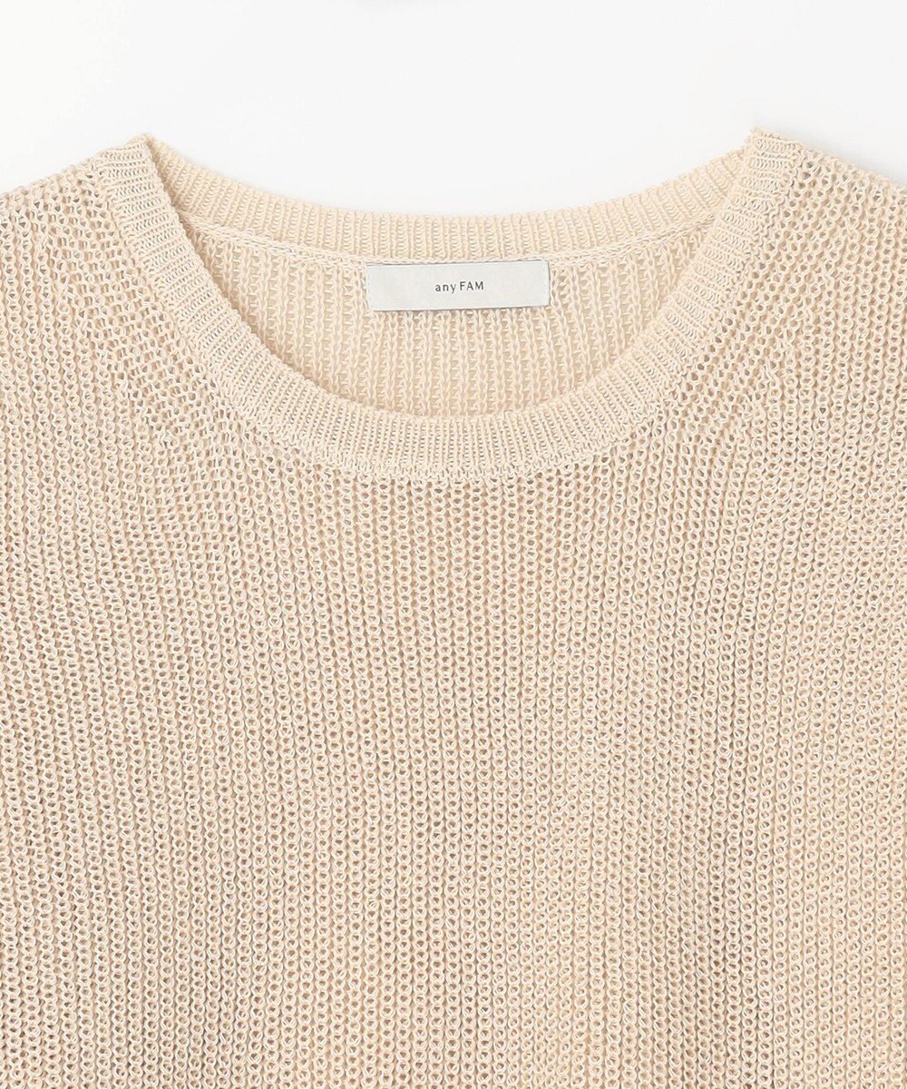 ANY 【洗濯機可/アンチピリング】ギマハーフスリーブニット 