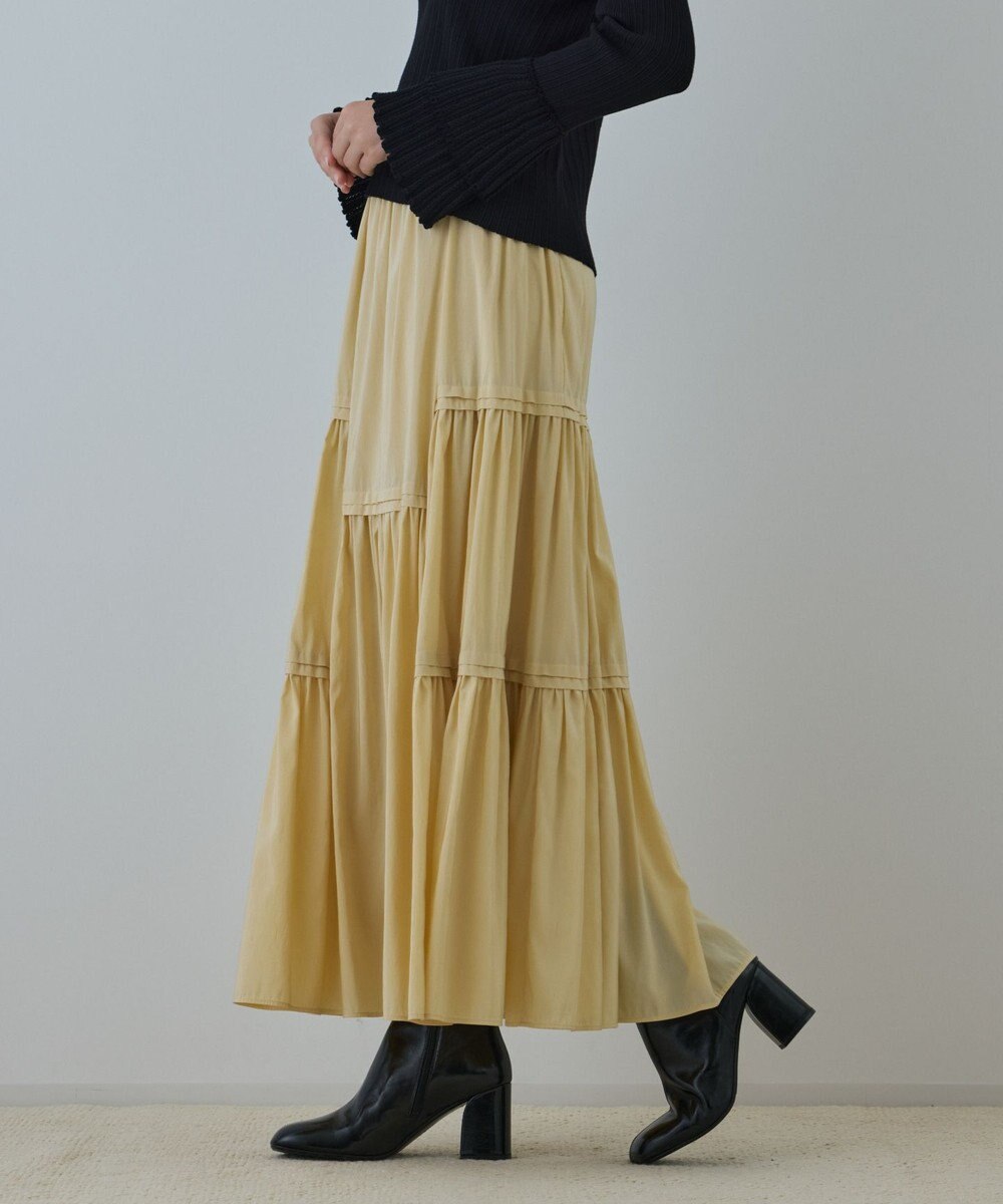 GRACE CONTINENTAL ティアードロングスカート 