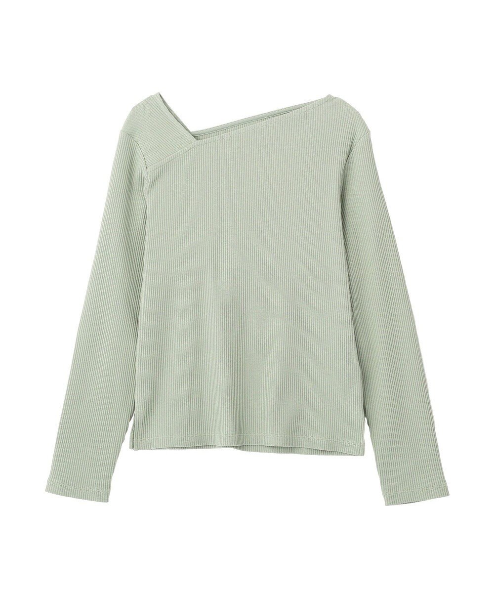 earth music&ecology アシメネックリブプルオーバー 