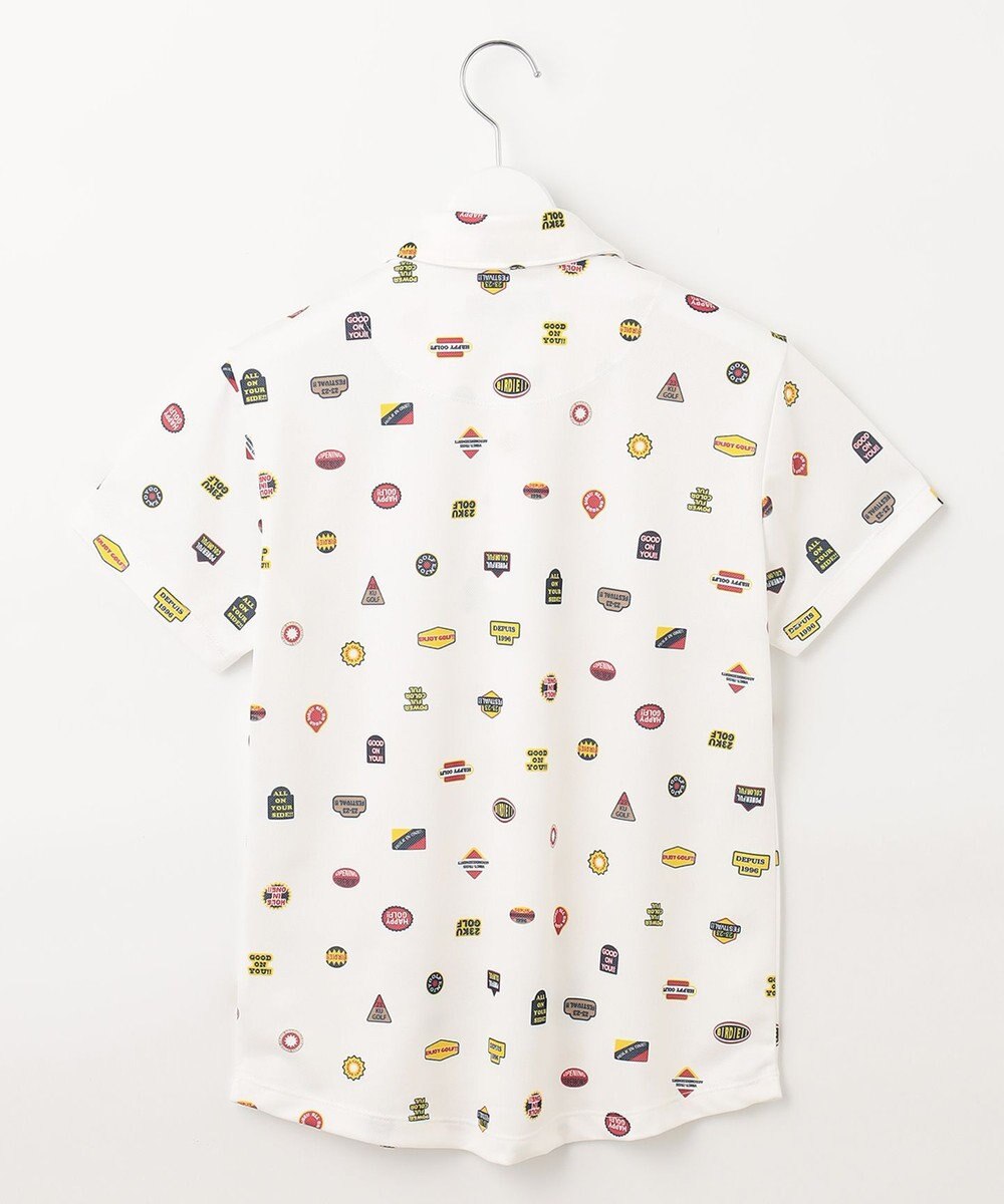 23区GOLF 【WOMEN】【UVケア/吸水速乾】マルチステッカープリント ポロシャツ 