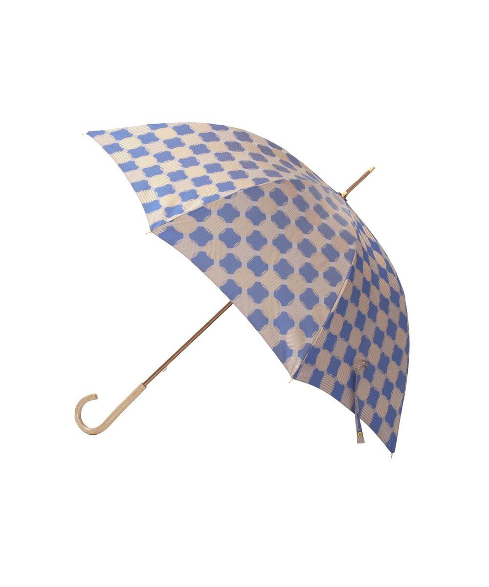 槇田商店 ノルディック ドットコラージュ ブルー 長傘 