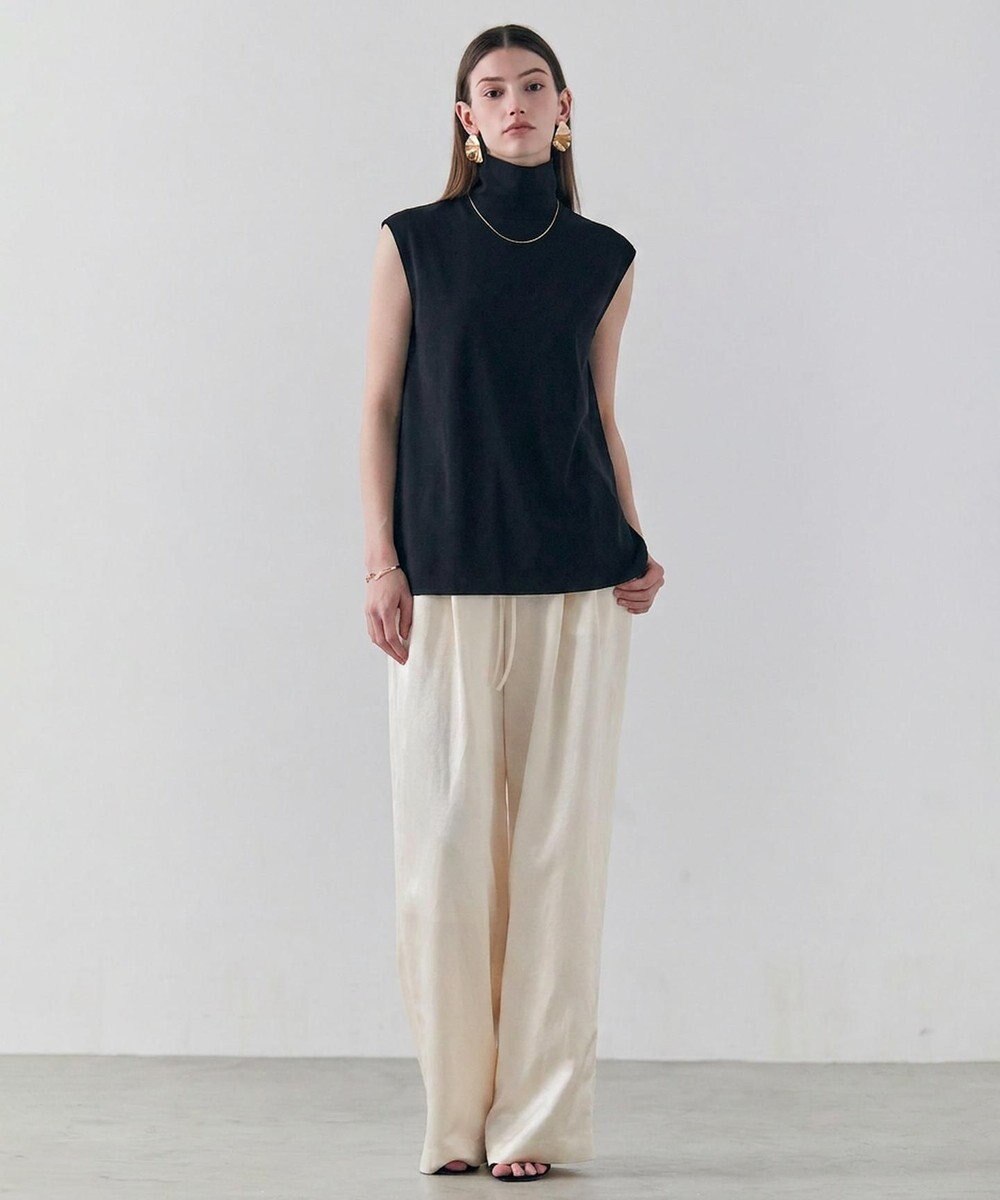 BEIGE， 【ロングセラー】MELLE / ハイストレッチ ハイネックカットソー 